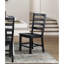 Ensemble de 2 chaises d'appoint contemporaines à finition noire en bois