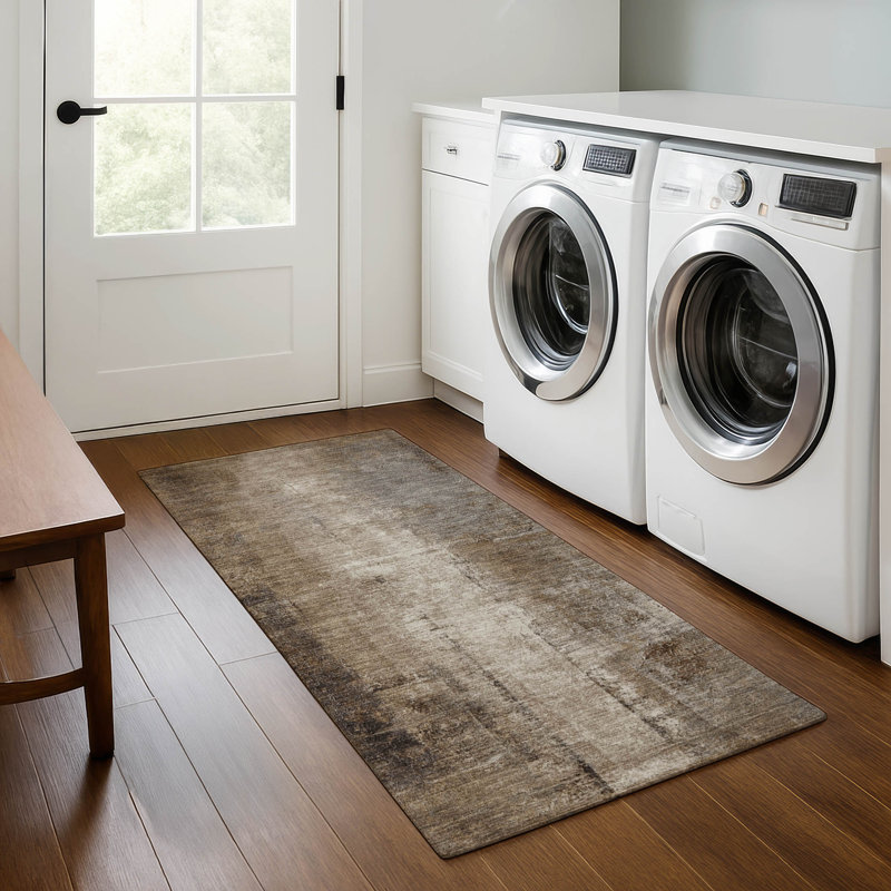 Premium Machine Washable Mouton Abstract Rug, Runner 2'3" x 7'6"
