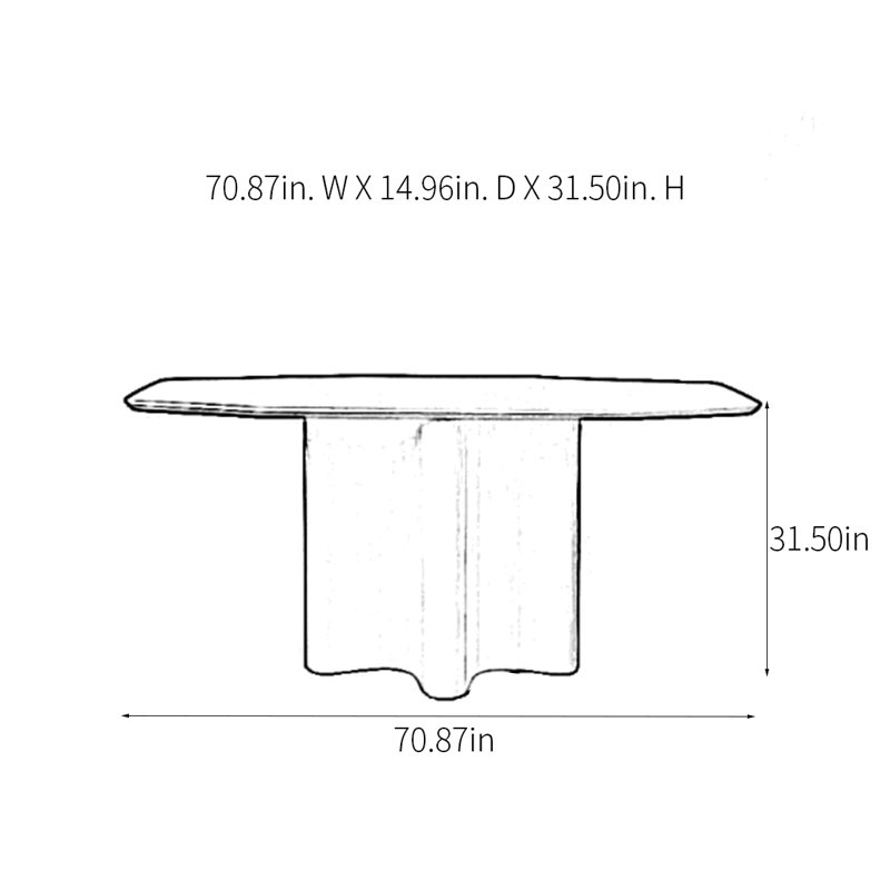 Console moderne minimaliste, H 31,5 po x l 78,74 po x P 14,96 po