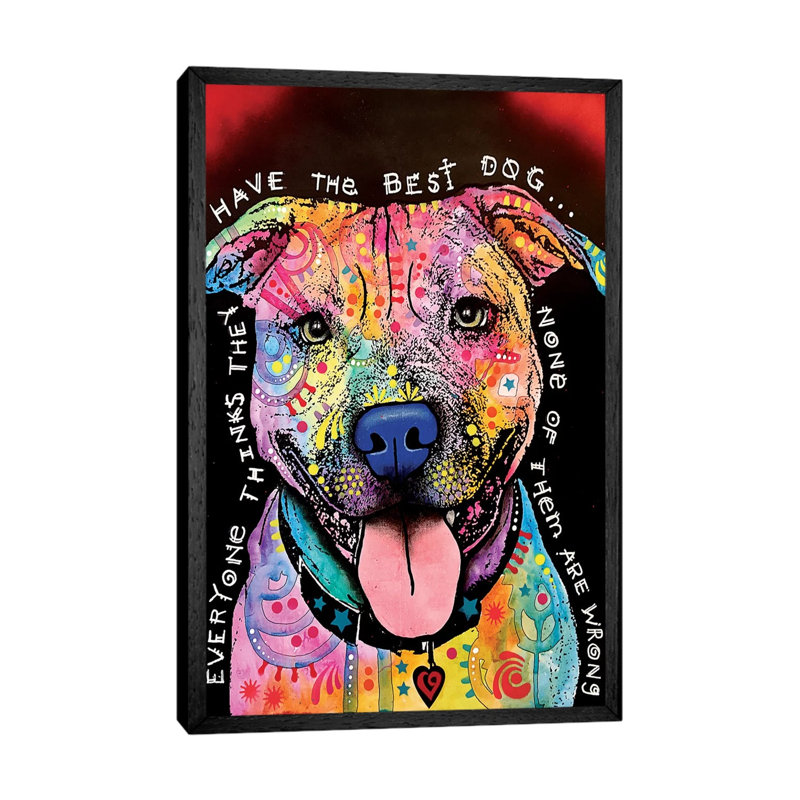 Best Dog by Dean Russo - Print on Canvas, Black Framed, 66.04 cm H x 45.72 cm W