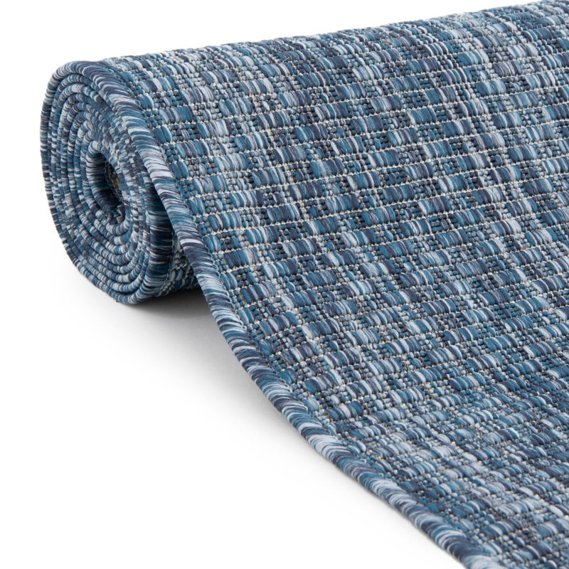 Avaughn Blue Indoor/Outdoor Area Rug, Runner 2' x 8', Blue