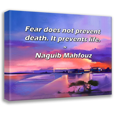 Artsy Quote By Naguib Mahfouz Gallery Wrapped Canvas