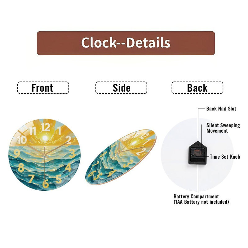 Horloge murale avec horloge murale 12 po