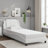 vidaXL Bed Frame without Mattress Zadar Black 100x190 cm Faux Leather-814465725-814465727