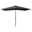 Parasol de jardin extérieur en acier thermolaqué anthracite