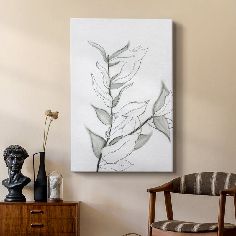 Feuillage gris anthracite - galerie Cavas sur mesure, H 36 po x l 24 po