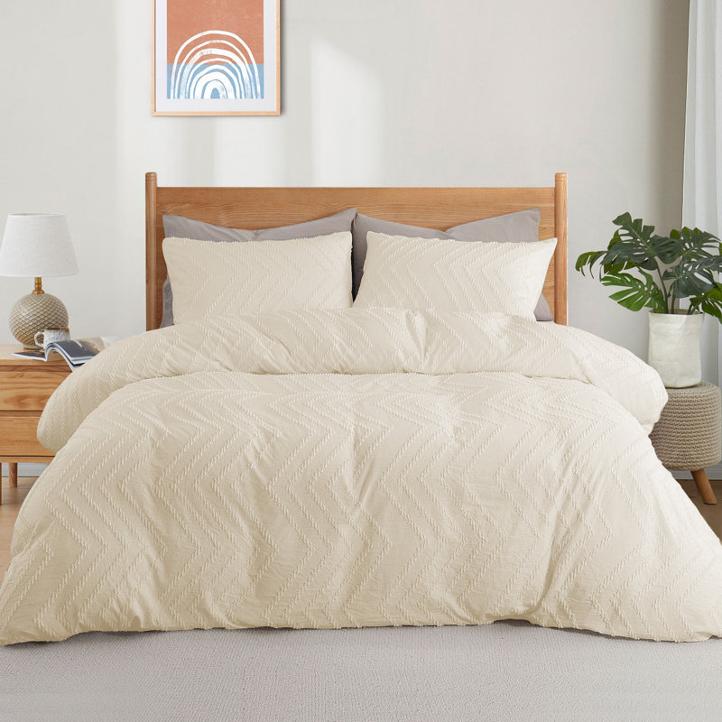 Microfiber Duvet Cover Set, Fawn, Twin Duvet Cover + 2 Standard Pillowcases