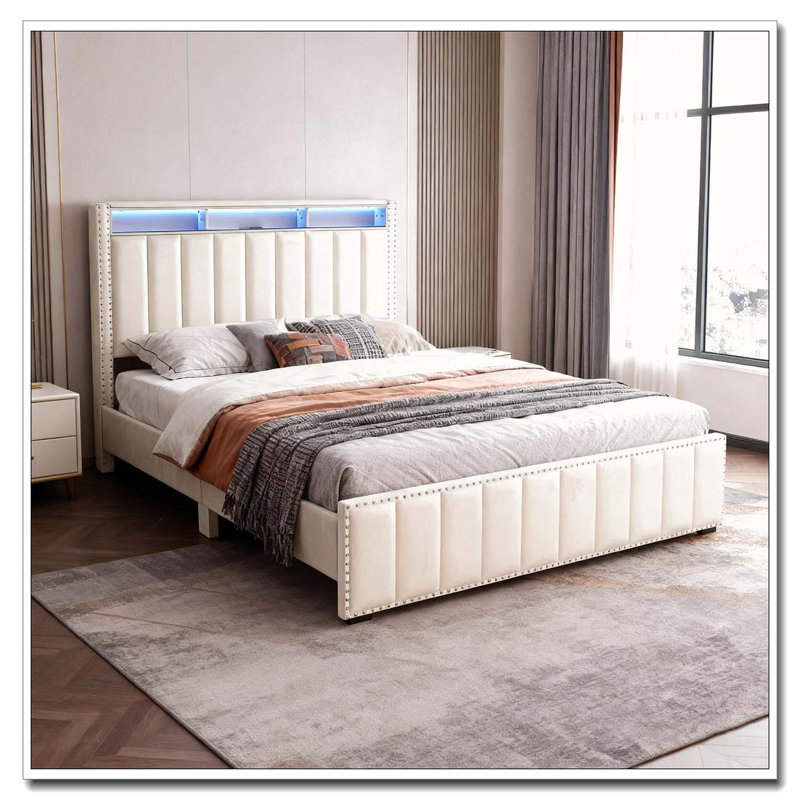 Rangement de lit, Beige, Grand