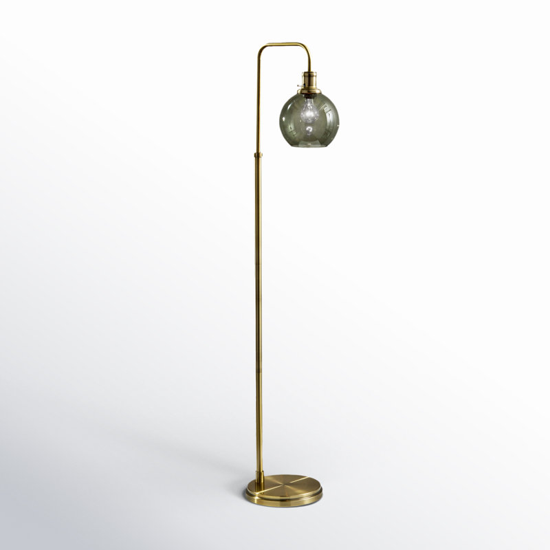 Lampe de travail sur pied en chrome 60 po Briant
