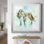 Renard sur fond bleu - peinture encadrée-922035988-922035989