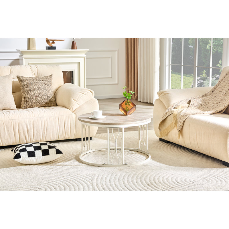 Table basse 27,5 pouces, White,Wood
