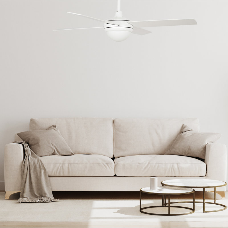 Ventilateur de plafond intelligent de 52 po avec commande murale, ensemble d'éclairage, fonctionne avec l'assistant Google et Amazon Alexa, raccourci Siri.