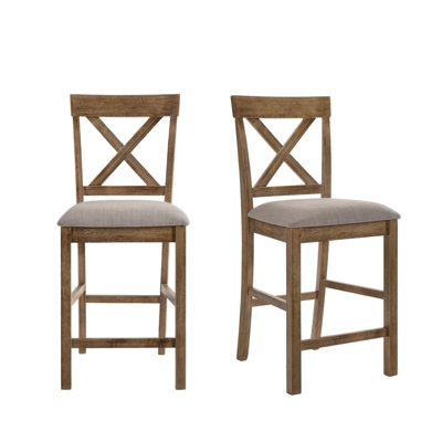 Ensemble de 2 chaises de salle à manger à hauteur de comptoir Contemporary
