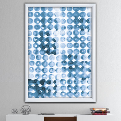 " Indigo Watercolor Geometrical II "