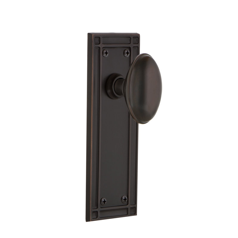 Plaque de mission avec bouton de porte Homestead, Bronze intemporel, 2 3/8 po