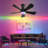 42 Inch RGB Ceiling Fans With Led Light and Remote/App Control, Flush Mount, RGB Dimmable Light, Modern Black Ceiling Fan for Kids Bedroom, Indoor/Covered Outdoor Use-117579839-117579838