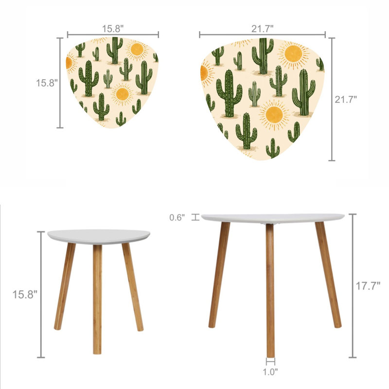 Ensemble de 2 tables gigognes Triangle Nesting