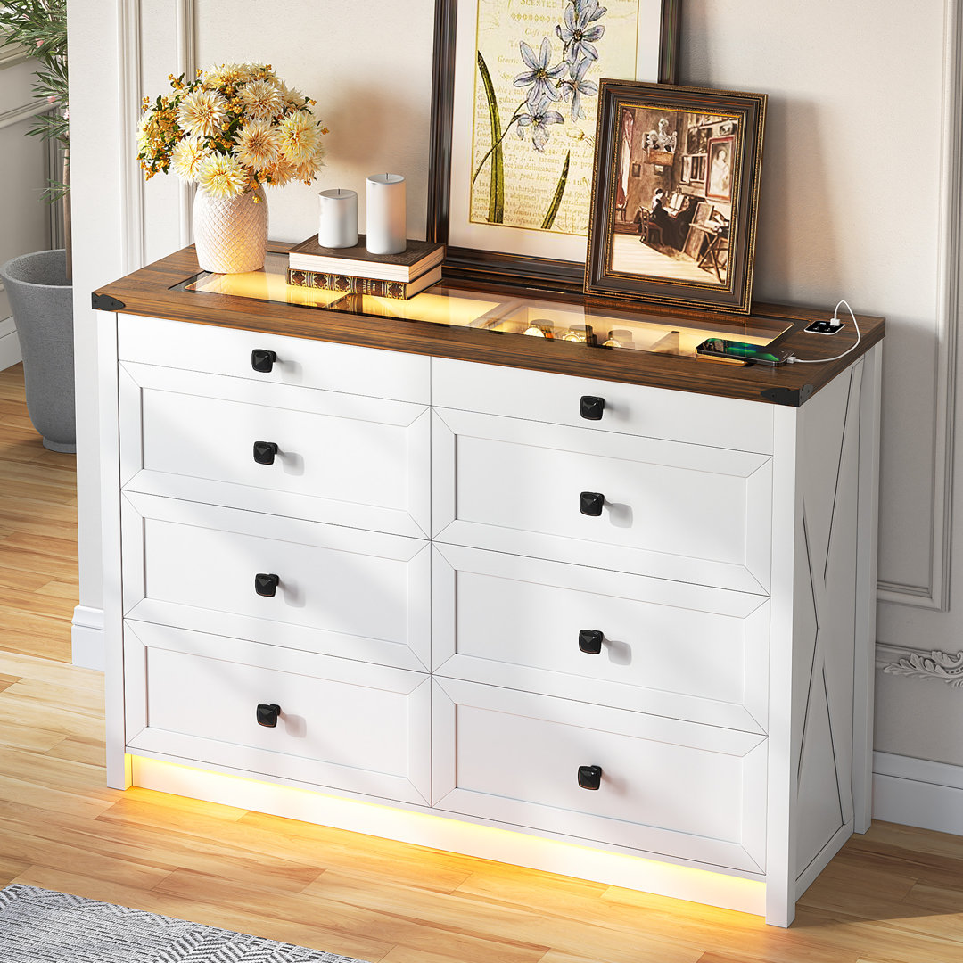120cm W 8 - Drawer Chest of Drawers