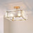 4 Light Glass Geometric Semi Flush Mount-1517084495