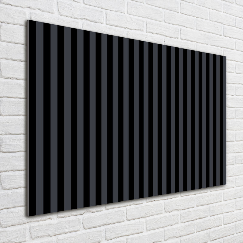 Black And Gray Stripes - No Frame Print on Glass