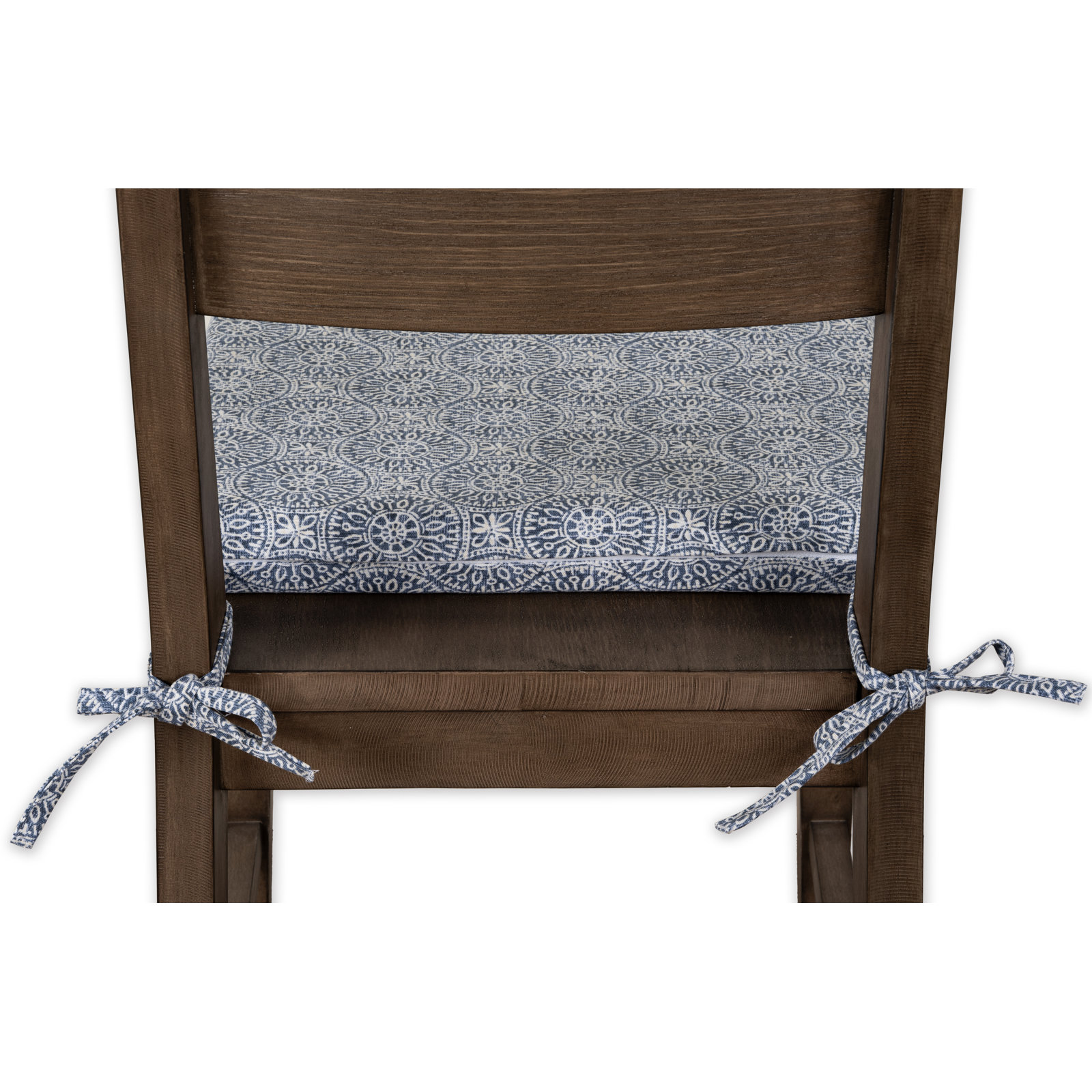 Charter 17" Chair Pad, Blue/White