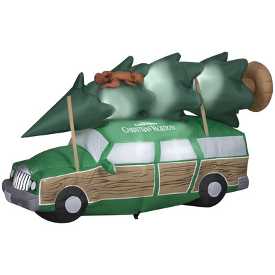 Christmas Inflatable Griswold Station Wagon with Christmas Tree and Squirrel