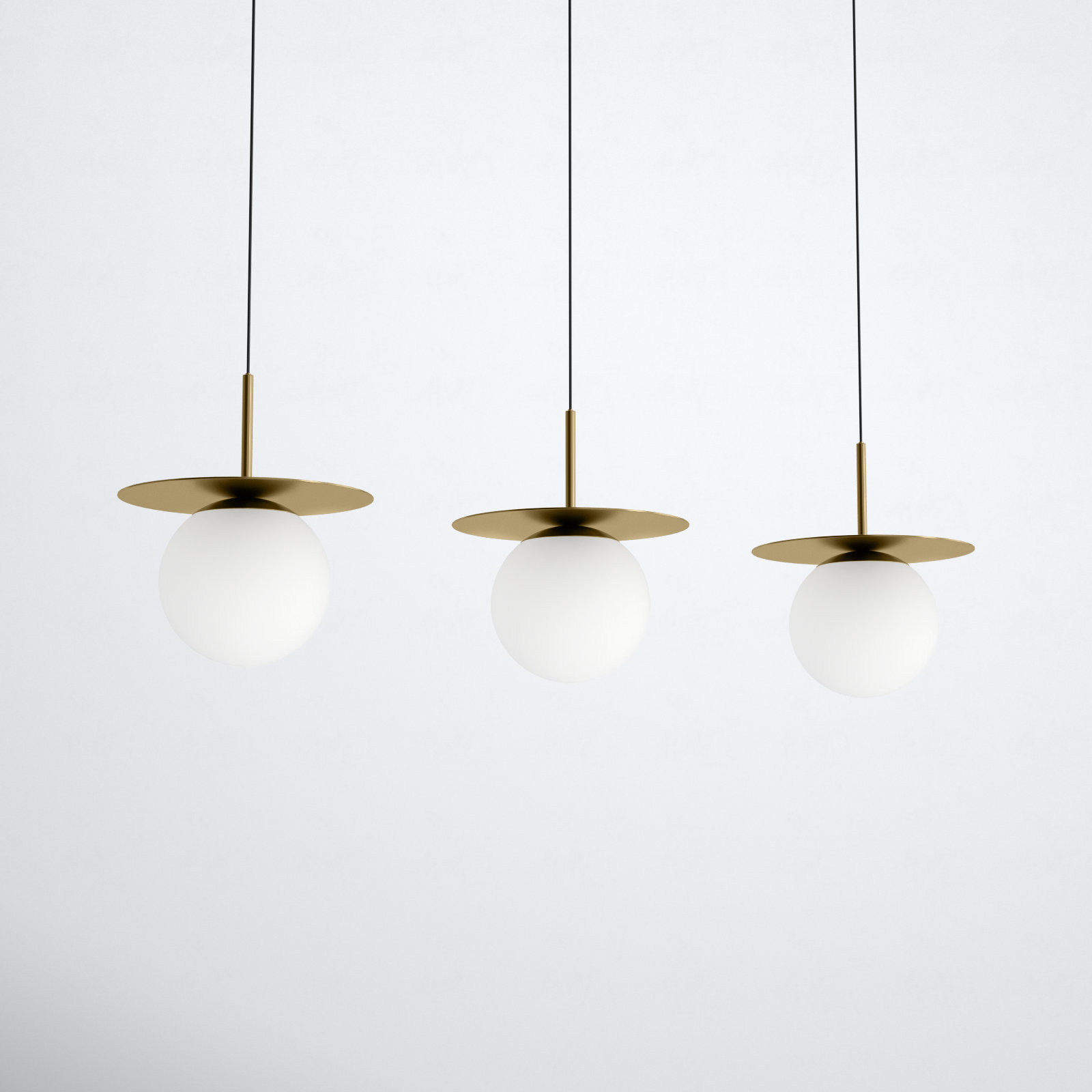 Cathy 3 Light Glass Dimmable Pendant