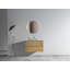 Meuble-lavabo mural en chêne naturel de 30 po avec lavabo en céramique avec trois trous de robinet, grand meuble-lavabo flottant de rangement pour salle de bain moderne, pré-assemblé-151943131-151943109
