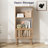 Small Bookcase, 43" H Open Shelf Cube Bookshelf With Slatted Door, Mid-century Bookcase With 3 Cubes, Open Shelves Display Storage Cabinet For Living Room, Home Office, Oak-838677309