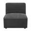 Fauteuil rembourré gris anthracite Ortega