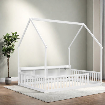 Lits avec rangement, lit double en bois de pin, chambre d'enfant moderne