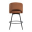 Tabouret de comptoir pivotant H 26 po avec structure en métal-937624277-938171309
