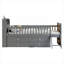 Lit plateforme simple en bois massif gris classique avec rangement à 4 tiroirs, barrière de sécurité pour chambre d'enfant