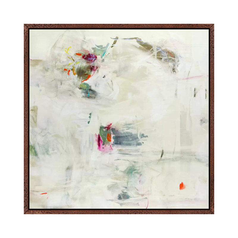 Express by Julian Spencer - Painting on Canvas, Classic Brown Wood Framed Canvas, 66.04 cm H x 66.04 cm W