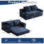 Reversible Cushion with Pillows Loveseat Sofa,Comfortable Deep Seat Sofa Bed, Modern Small Corduroy Couch-1983626943
