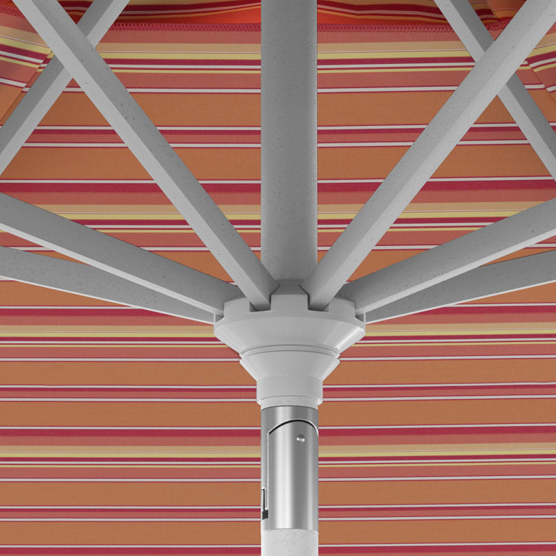 Parasol de patio blanc mat 11 pi., Orange