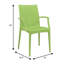 Fauteuil de patio empilable sans assemblage Mace - Chaise de salle à manger moderne en tissu toutes saisons imperméable et robuste-30181372-124128378