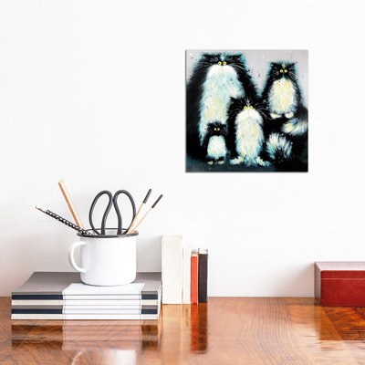 Purrfect Family by Kim Haskins - Wrapped Canvas Print