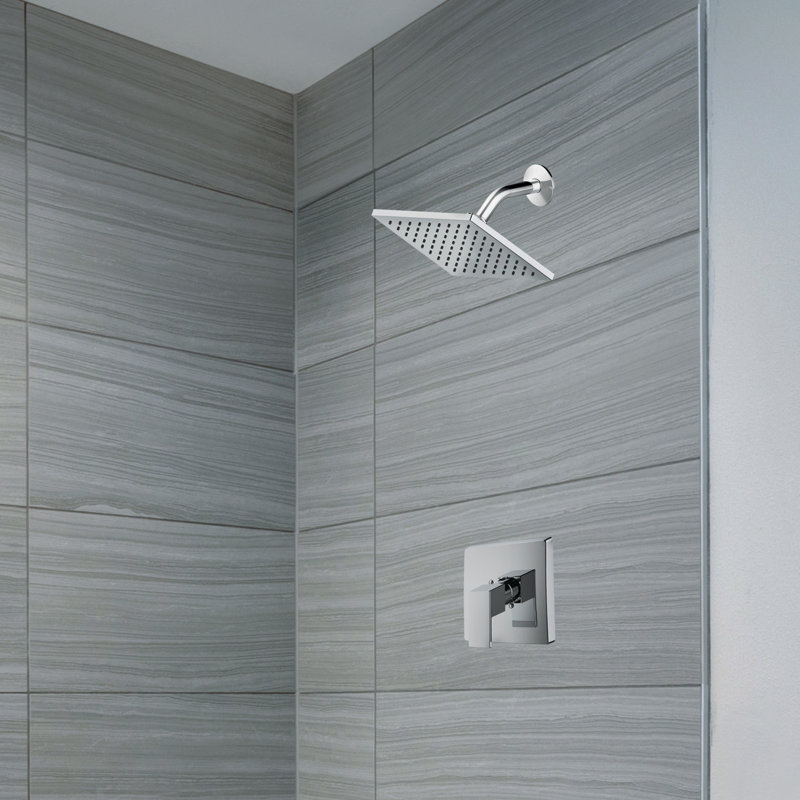 Garniture de douche avec valve Karsen II, Chrome poli