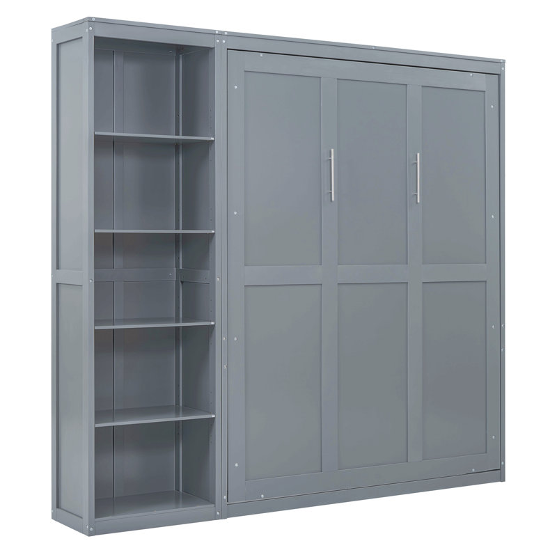 Murphy Bed Wall Bed With Shelves, Queen