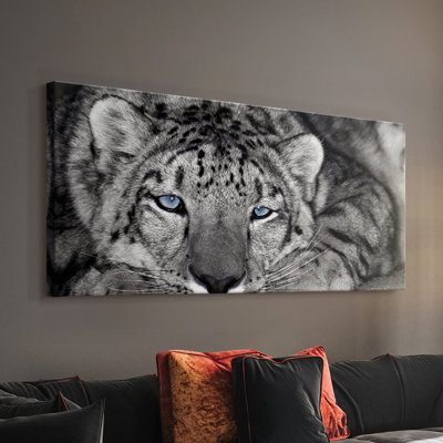 Snow Leopard Sanctuary - Toile tendue avec châssis - Prêt à accrocher