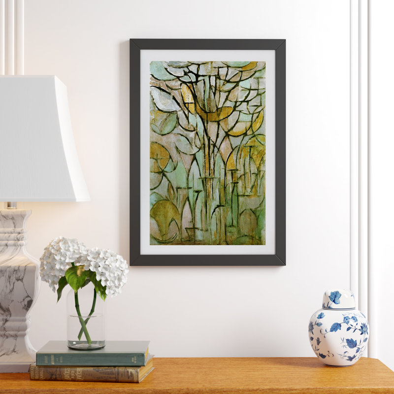 « Tree, 1912 » par Piet Mondrian - impression, H 24 po x l 16 po x P 1 po, Cadre noir
