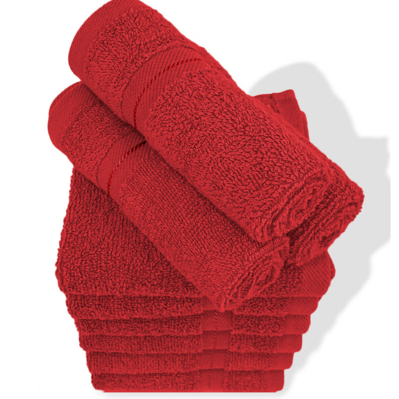 Casabella Luxury Face Towel, Red