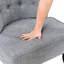 Chaise de salon moderne gris foncé avec pieds en bois massif et dossier texturé à rembourrage doux