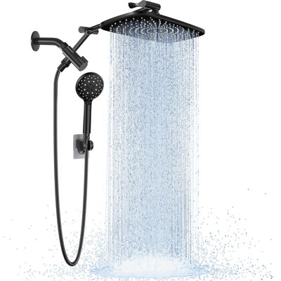 Rain Shower Head and Wide Showerhead Combo