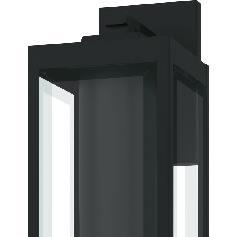 Wiebe 1-Light Earth Black Dark Sky Outdoor Wall Lantern, 17" H x 6" W x 7.5" D