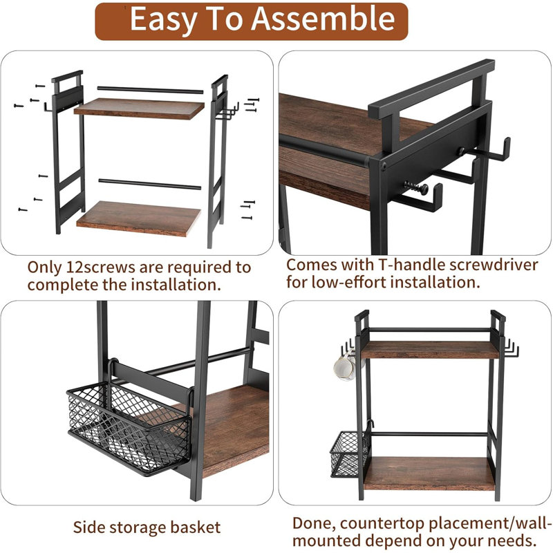 2 Tier Kitchen Counter Storage Shelf