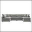 Canapé-lit modulaire en nuage 130 po x 65 po, ensemble de canapé modulaire en chenille 6 places avec repose-pieds, combinaison libre, canapé-lit convertible en U pour salon, appartement-2072770542