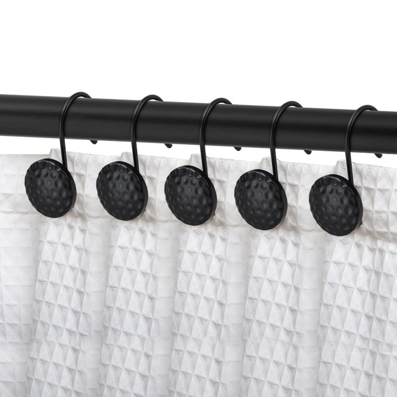 Ensemble de 12 anneaux de douche Utopia, crochets de rideau de douche pour la salle de bain, anneaux de rideaux de douche résistants à la rouille, ensemble de 12