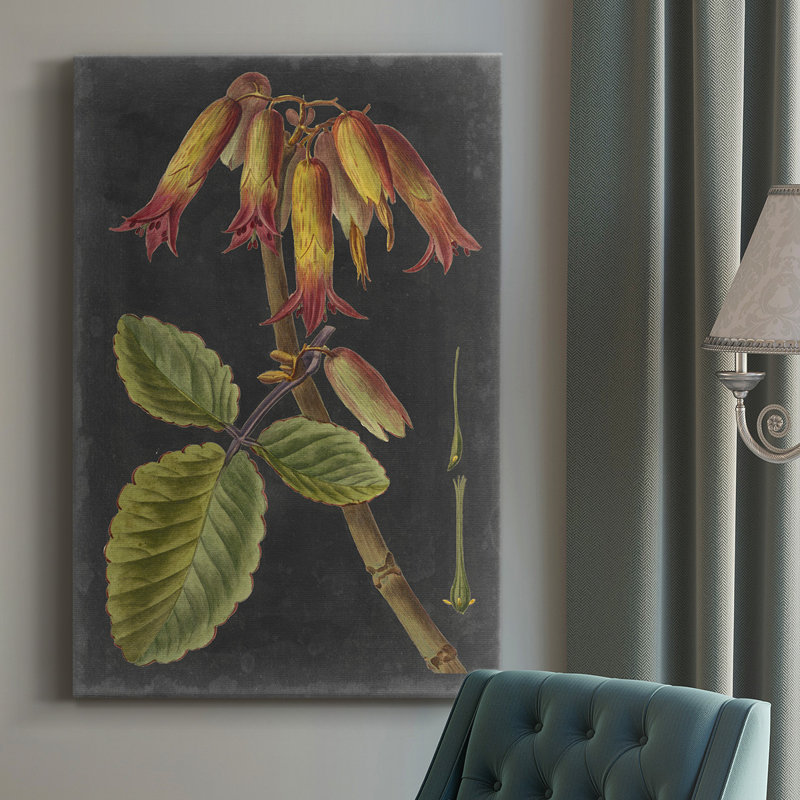 Dramatic Tropicals III - peinture sur toile tendue, H 18 po x l 12 po x P 1 po